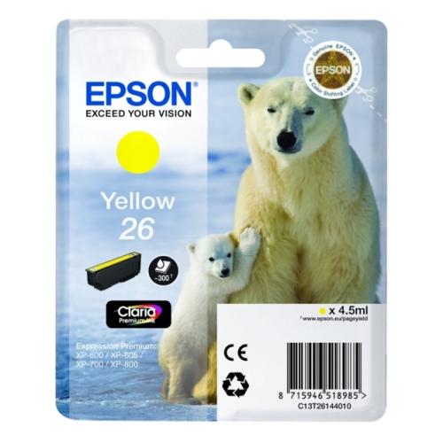 Epson Tintenpatrone gelb (C13T26144012 / 26)