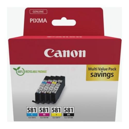 Canon Tintenpatrone schwarz / Cyan / magenta / gelb (2103C006 / CLI581) (Multipack)