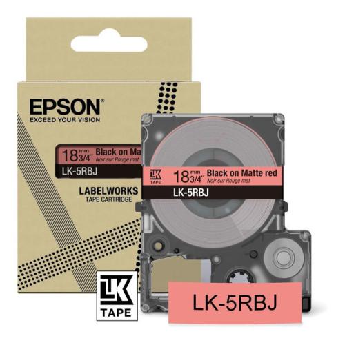 Epson Etiketten schwarz / rot (C53S672072 / LK5RBJ)